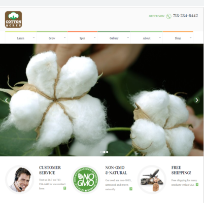 Cotton Acres Web Designing